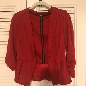 Red Casual Blazer